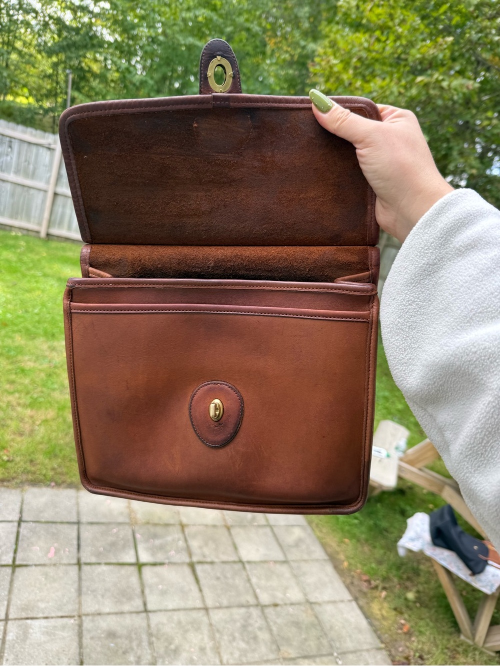 Vintage Coach 9927 Willis bag - Brown Leather Satchel with Gold Hardware - Picture 3 of 7